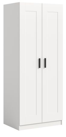 Kleiderschrank Jondal in wei� Dreht�renschrank 2-t�rig skandinavisch 80 x 194 cm