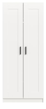 Kleiderschrank Jondal in wei� Dreht�renschrank 2-t�rig skandinavisch 80 x 194 cm