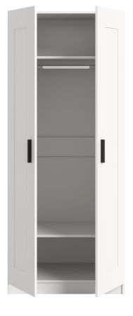 Kleiderschrank Jondal in wei� Dreht�renschrank 2-t�rig skandinavisch 80 x 194 cm