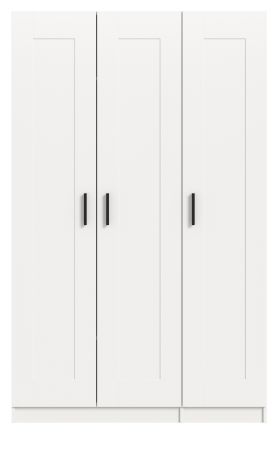 Kleiderschrank Jondal in wei� Dreht�renschrank 3-t�rig skandinavisch 120 x 194 cm