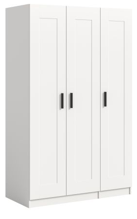 Kleiderschrank Jondal in wei� Dreht�renschrank 3-t�rig skandinavisch 120 x 194 cm
