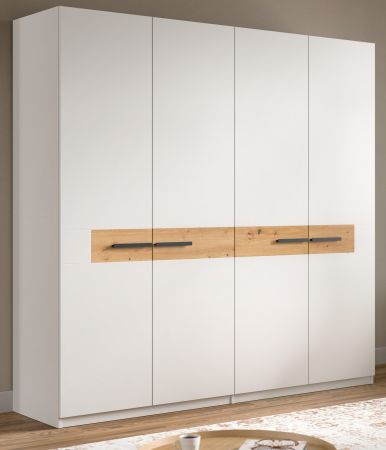 Kleiderschrank Palina in wei� und Artisan Eiche Dreht�renschrank 200 x 201 cm