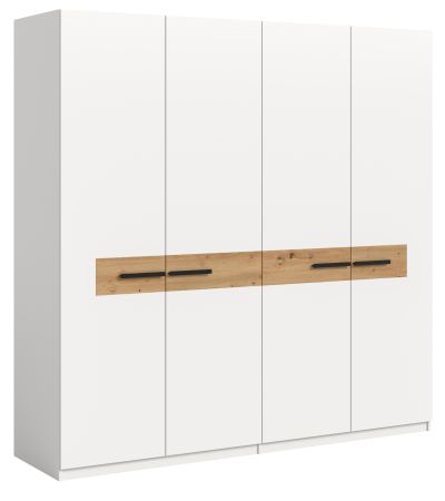 Kleiderschrank Palina in wei� und Artisan Eiche Dreht�renschrank 200 x 201 cm