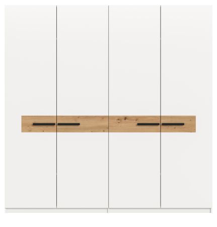 Kleiderschrank Palina in wei� und Artisan Eiche Dreht�renschrank 200 x 201 cm