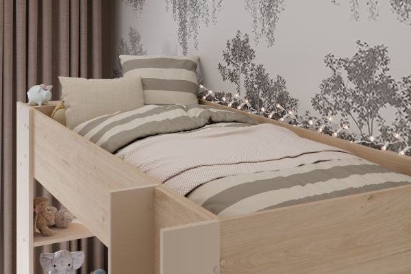 Parisot Etagenbett Oasis in Jackson Eiche und Kaschmir Kinder und Jugendzimmer Hochbett Liegefl�che 2x 90 x 200 cm