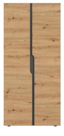 Kleiderschrank Orla in Artisan Eiche und grau Dreht�renschrank 2-t�rig 81 x 176 cm