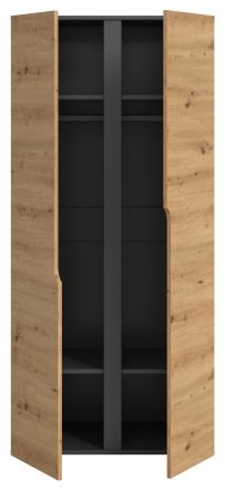 Kleiderschrank Orla in Artisan Eiche und grau Dreht�renschrank 2-t�rig 81 x 176 cm