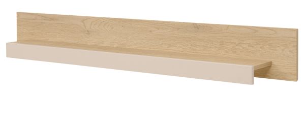 Wandboard Design-D in Kaschmir und Cremona Eiche Wandregal 150 cm