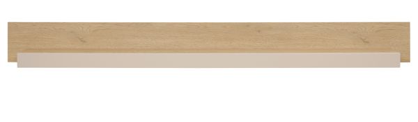 Wandboard Design-D in Kaschmir und Cremona Eiche Wandregal 200 cm