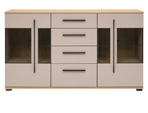 Sideboard Design-D in Kaschmir und Cremona Eiche Kommode 150 cm, mit Soft-Close
