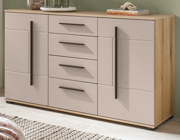 Sideboard Design-D in Kaschmir und Cremona Eiche Kommode 150 cm, mit Soft-Close