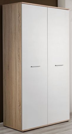 Kleiderschrank Superior in wei� und Sonoma Eiche Kinder-/Jugendzimmer Dreht�renschrank 2-t�rig 90 x 190 cm