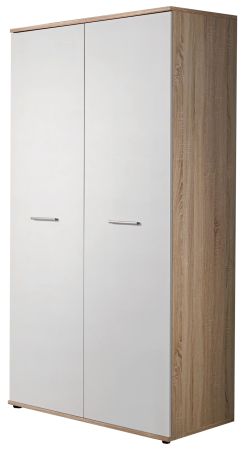 Kleiderschrank Superior in wei� und Sonoma Eiche Kinder-/Jugendzimmer Dreht�renschrank 2-t�rig 90 x 190 cm