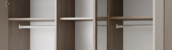 Kleiderschrank Superior in wei� und Sonoma Eiche Kinder-/Jugendzimmer Dreht�renschrank 3-t�rig 135 x 190 cm
