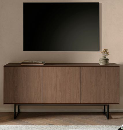 TV-Lowboard Breda in Nussbaum 150 x 70 cm, mit Push-to-Open und Komforth�he