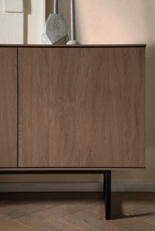 TV-Lowboard Breda in Nussbaum 150 x 70 cm, mit Push-to-Open und Komforth�he