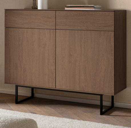 Sideboard Breda in Nussbaum Kommode 115 x 98 cm, mit Push-to-Open