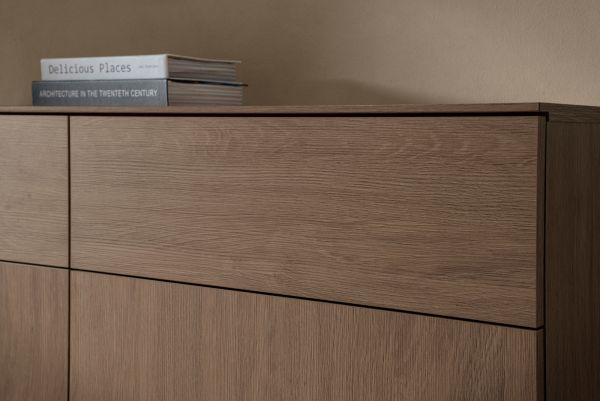 Sideboard Breda in Nussbaum Kommode 115 x 98 cm, mit Push-to-Open
