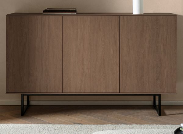 Sideboard Breda in Nussbaum Kommode 150 x 90 cm, mit Push-to-Open