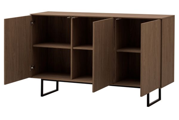 Sideboard Breda in Nussbaum Kommode 150 x 90 cm, mit Push-to-Open