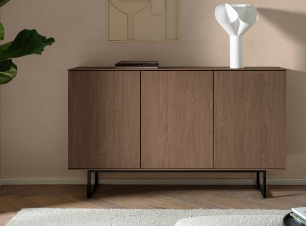 Sideboard Breda in Nussbaum Kommode 150 x 90 cm, mit Push-to-Open