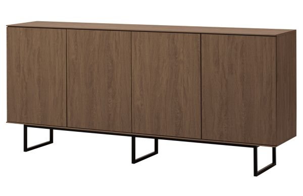 Sideboard Breda in Nussbaum Kommode 200 x 90 cm, mit Push-to-Open