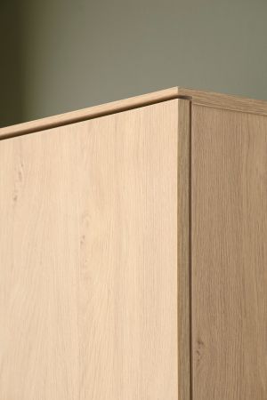 Garderobenschrank Breda in Stone Eiche Garderobe oder gro�er Schuhschrank 58 x 200 cm, mit Push-to-Open