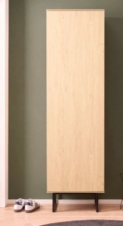 Garderobenschrank Breda in Stone Eiche Garderobe oder gro�er Schuhschrank 58 x 200 cm, mit Push-to-Open