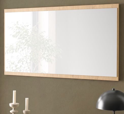 Garderobenspiegel Breda in Stone Eiche Wandspiegel 105 x 58 cm