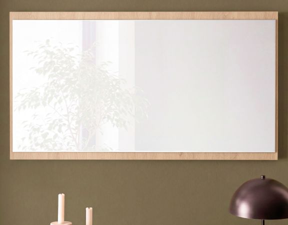 Garderobenspiegel Breda in Stone Eiche Wandspiegel 105 x 58 cm
