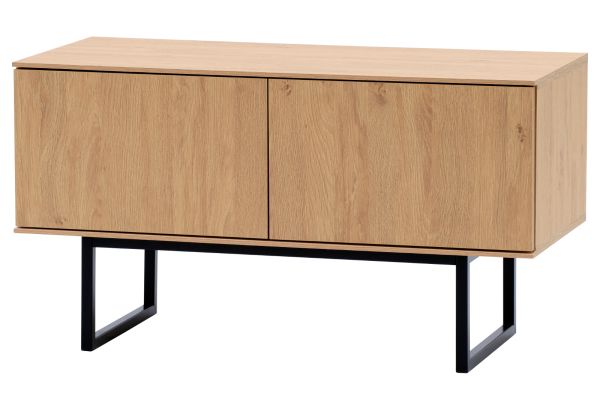 Garderobe Sitzbank Breda in Stone Eiche Garderobenbank 90 cm, mit Push-to-Open