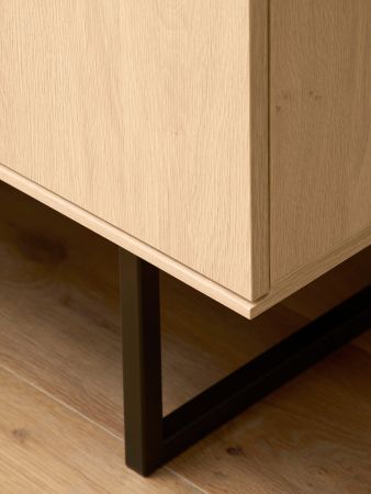 Flurkommode Breda in Stone Eiche Schuhschrank 115 x 98 cm, mit Push-to-Open