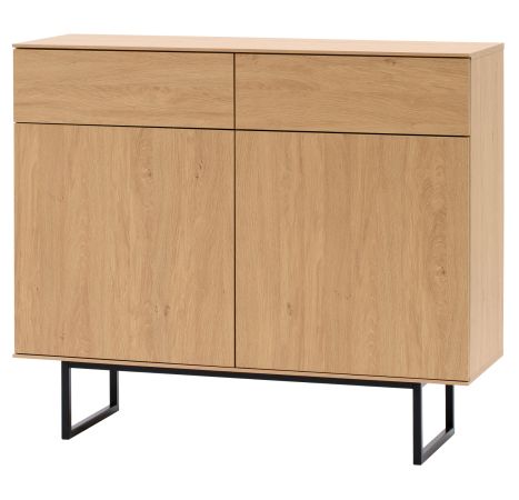 Flurkommode Breda in Stone Eiche Schuhschrank 115 x 98 cm, mit Push-to-Open