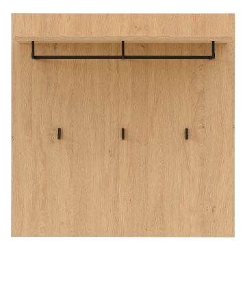 Garderobenpaneel Breda in Stone Eiche Wandgarderobe 90 x 90 cm
