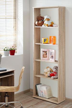 Standregal Superior in Sonoma Eiche Kinder-/Jugendzimmer B�cherregal 59 x 175 cm