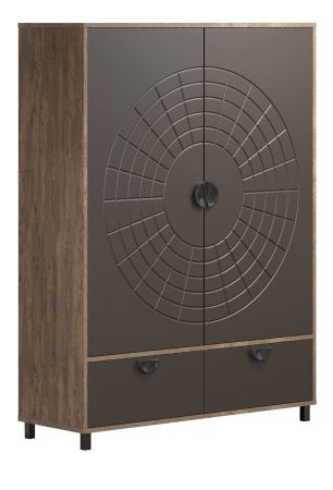 Highboard Oriana in Bronze und Rostoptik Kommode 120 x 163 cm, Soft-Close
