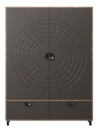 Highboard Oriana in Bronze und Rostoptik Kommode 120 x 163 cm, Soft-Close