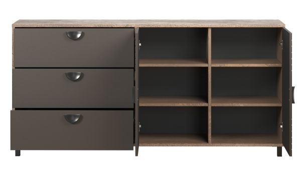 Sideboard Oriana in Bronze und Rostoptik Kommode 176 cm, Soft-Close