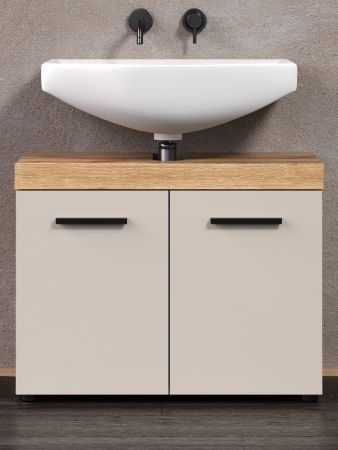 Waschbeckenunterschrank Celeste in Kaschmir und Evoke Eiche Badezimmer Unterschrank 72 cm