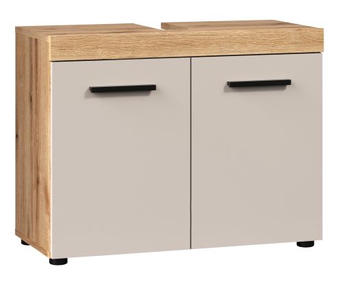 Waschbeckenunterschrank Celeste in Kaschmir und Evoke Eiche Badezimmer Unterschrank 72 cm
