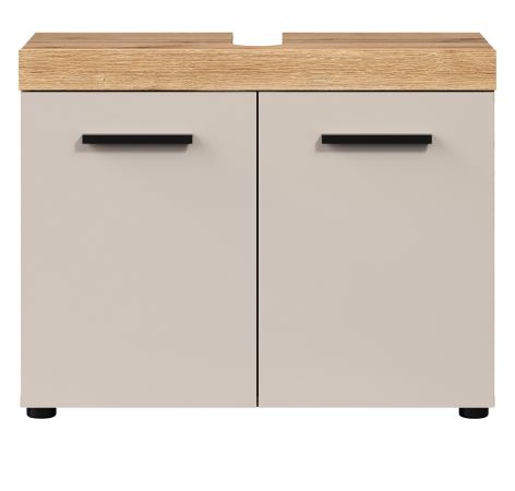 Waschbeckenunterschrank Celeste in Kaschmir und Evoke Eiche Badezimmer Unterschrank 72 cm