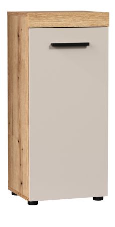Badezimmer Kommode Celeste in Kaschmir und Evoke Eiche Badschrank 36 x 81 cm