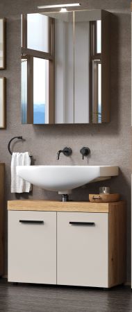 Badezimmer Spiegelschrank Celeste in Kaschmir Badschrank 2-t�rig 60 x 77 cm