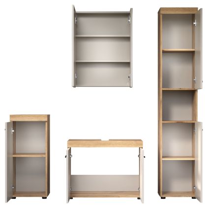 Badm�bel Set 4-teilig Celeste in Kaschmir und Evoke Eiche Badkombination 164 x 184 cm