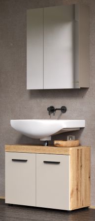 Badm�bel Set 2-teilig Celeste in Kaschmir und Evoke Eiche Badkombination 72 x 184 cm