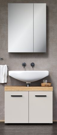Badm�bel Set 2-teilig Celeste in Kaschmir und Evoke Eiche Badkombination 72 x 184 cm