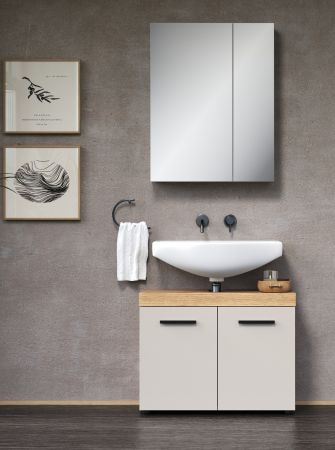 Badm�bel Set 2-teilig Celeste in Kaschmir und Evoke Eiche Badkombination 72 x 184 cm