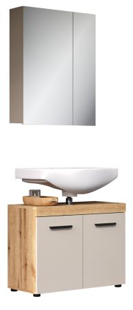 Badm�bel Set 2-teilig Celeste in Kaschmir und Evoke Eiche Badkombination 72 x 184 cm