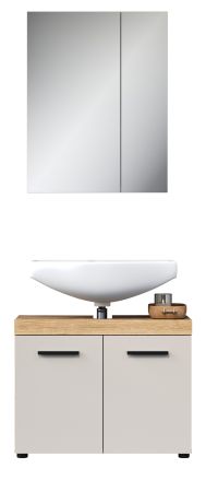 Badm�bel Set 2-teilig Celeste in Kaschmir und Evoke Eiche Badkombination 72 x 184 cm