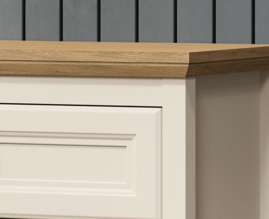 Garderobe Set 5-teilig Cozy in Kaschmir und Stein Eiche Landhaus Garderobenkombination 256 cm, Soft-Close